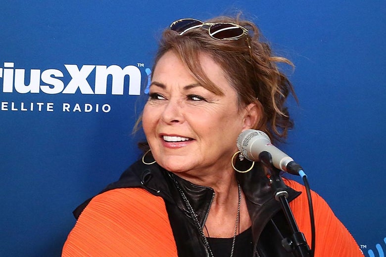 NEW YORK, NY - MARCH 27: Roseanne Barr speaks during SiriusXM's Town Hall with the cast of Roseanne on March 27, 2018 in New York City.